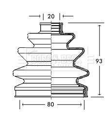 BORG & BECK Paljekumi, vetoakseli BCB2171